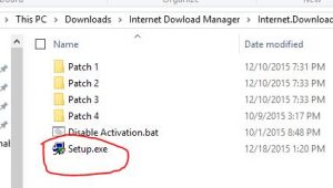 Double click on setup