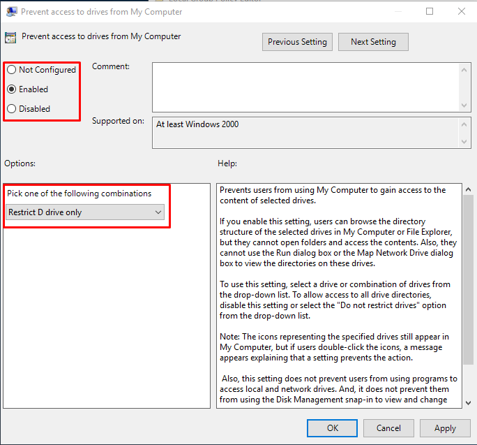 lock and hide local hard drive on computer / laptop