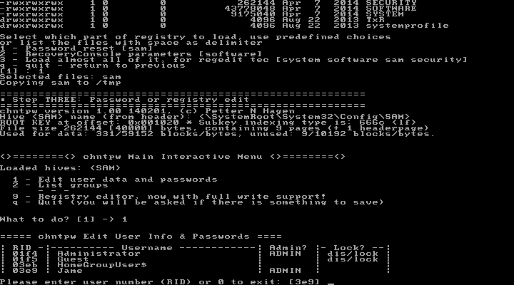 cmd code - Windows Admin Password
